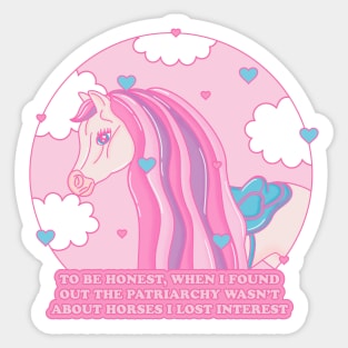 Barbie Movie Horses Patriarchy Quote Ken Sticker